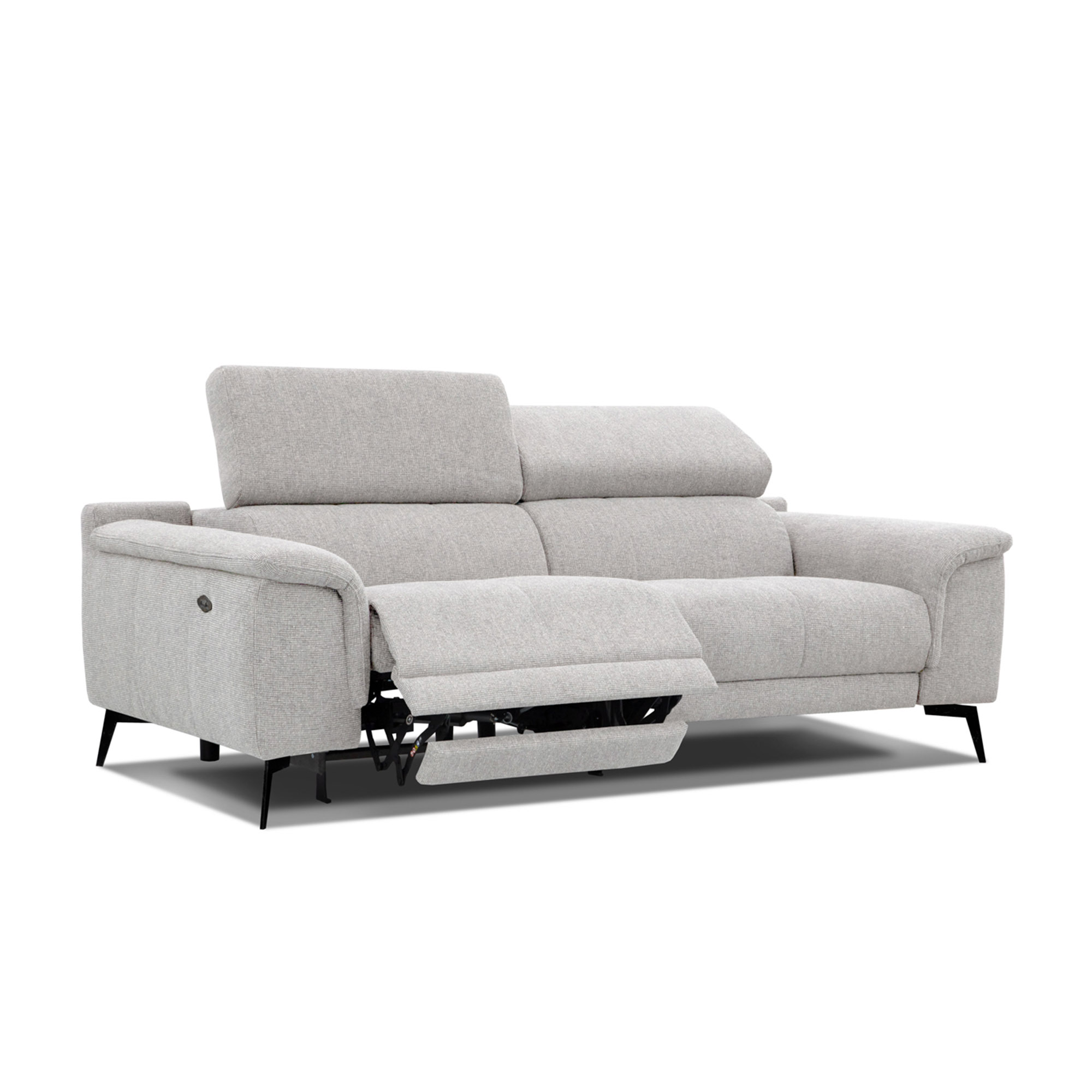 Canapé 3 places XXL relax électrique côté gauche tissu beige clair