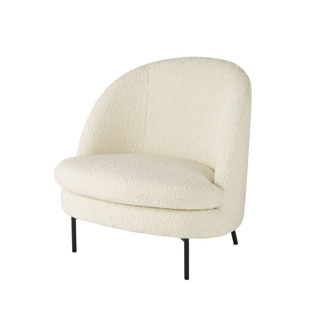 Fauteuil bouclettes blanches