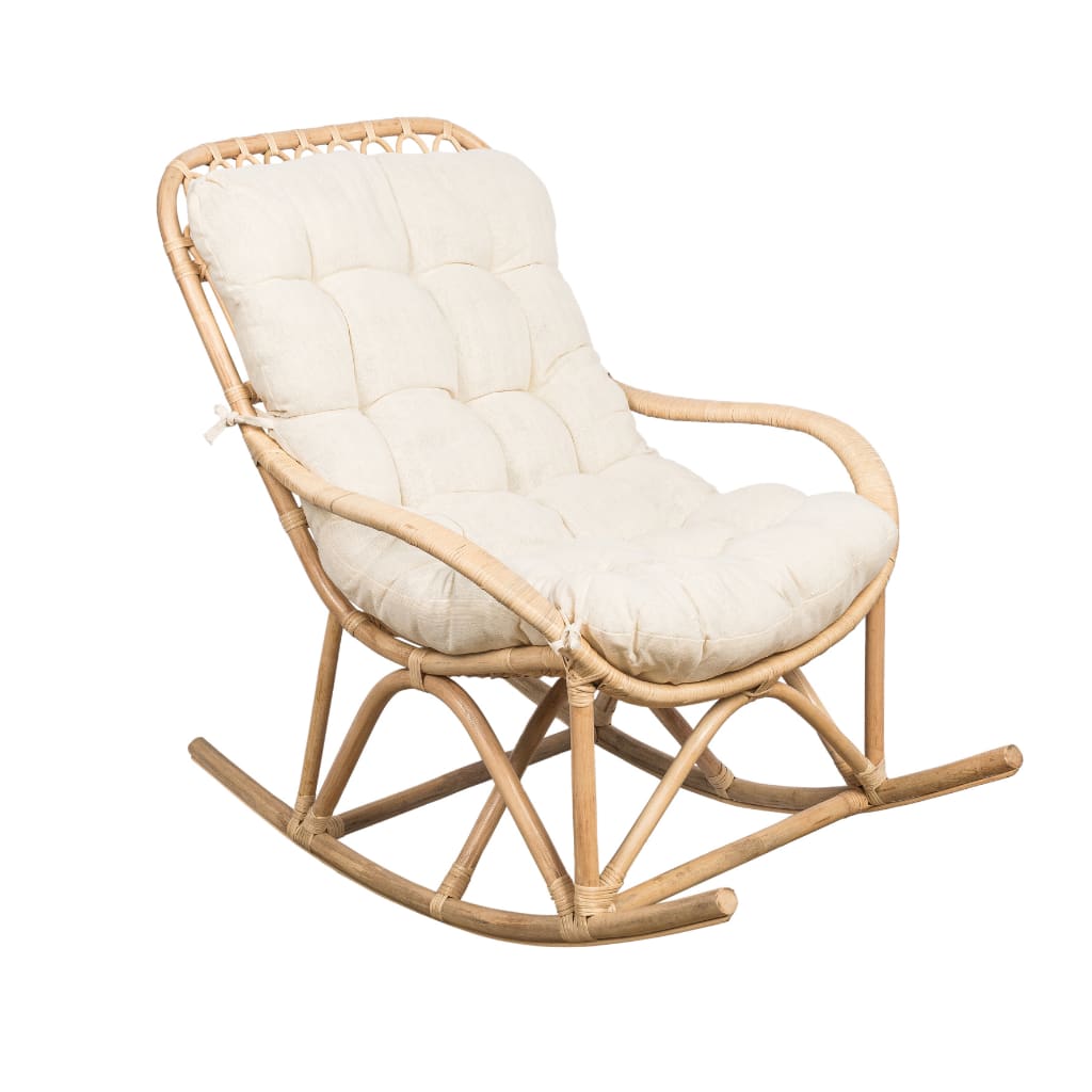 Rocking chair en rotin naturel  60x100x65