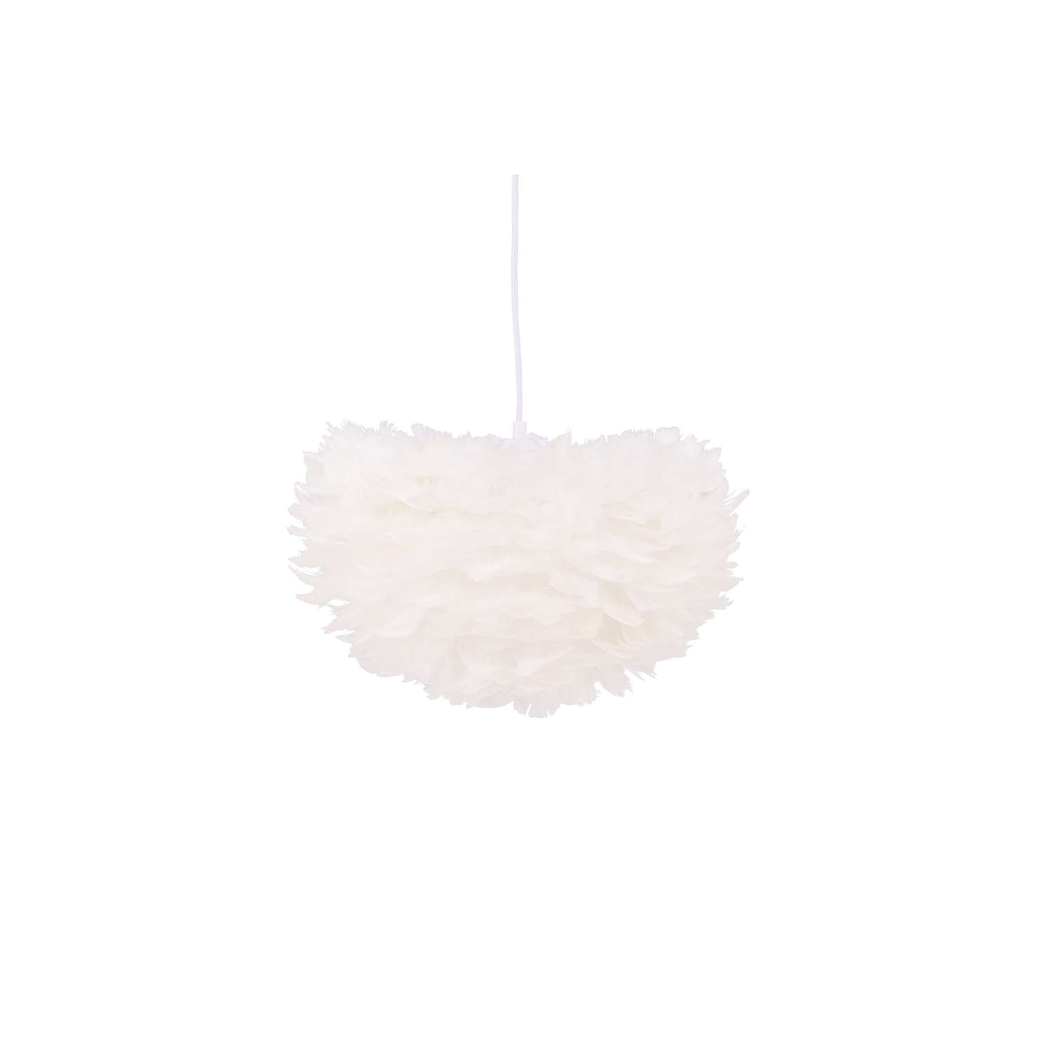 Suspension blanche en plume