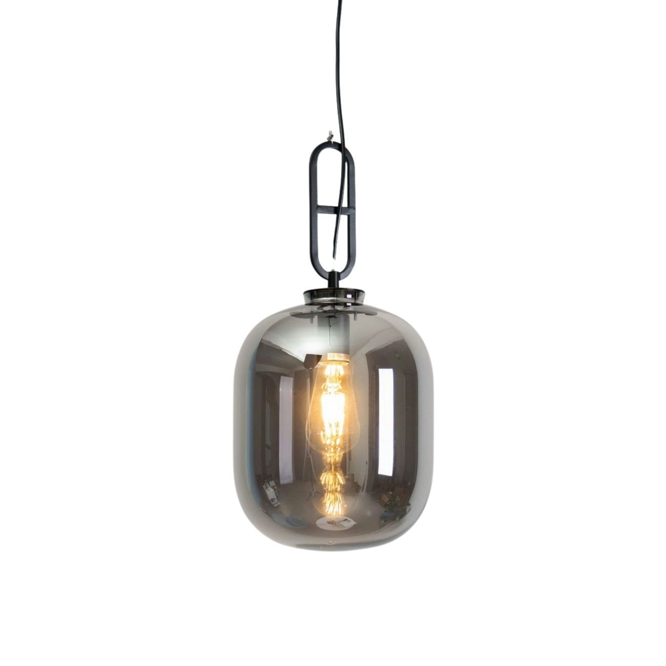 Suspension en verre Gris fumé 30 cm