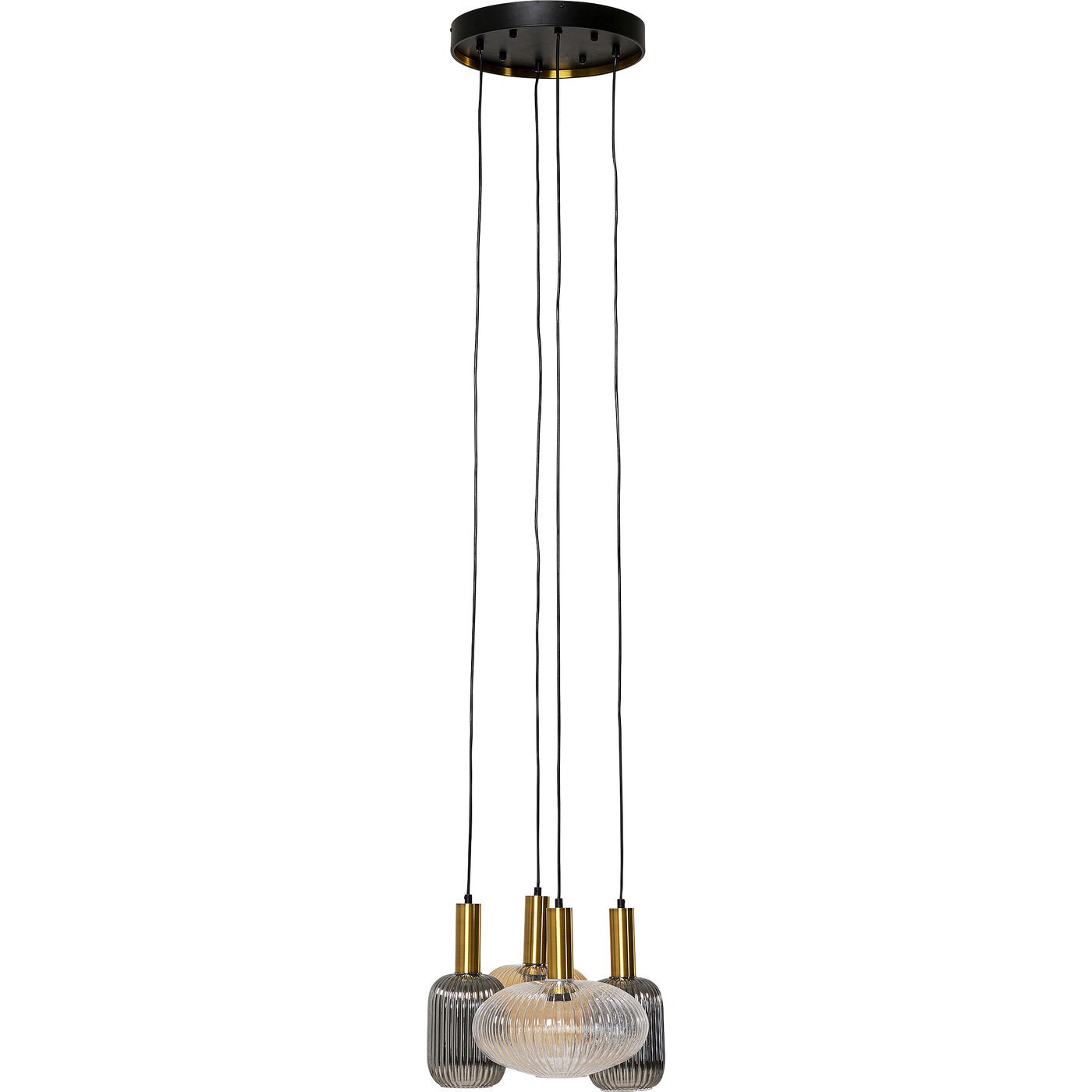 Suspension en verre teint et transparent