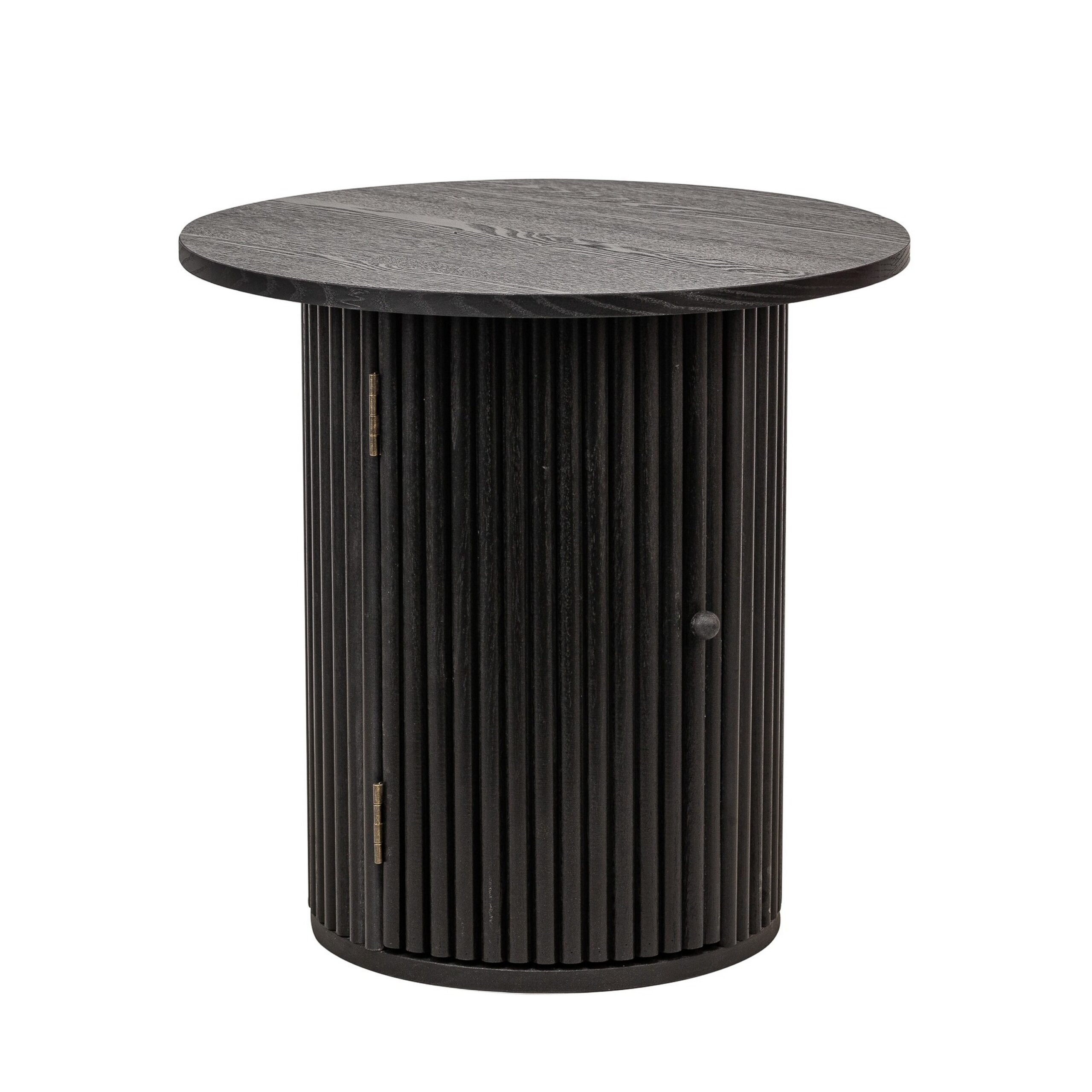 Table d&rsquo;appoint en bois massif noir